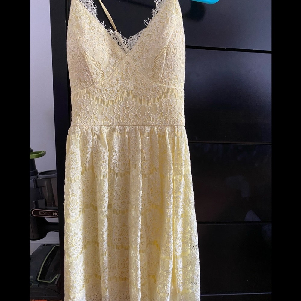 Francescas Yellow Lace Dress